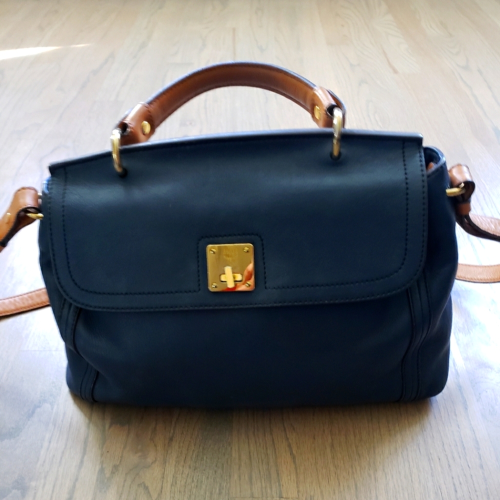 MCM Vintage  Elderberry Two-Way Satchel